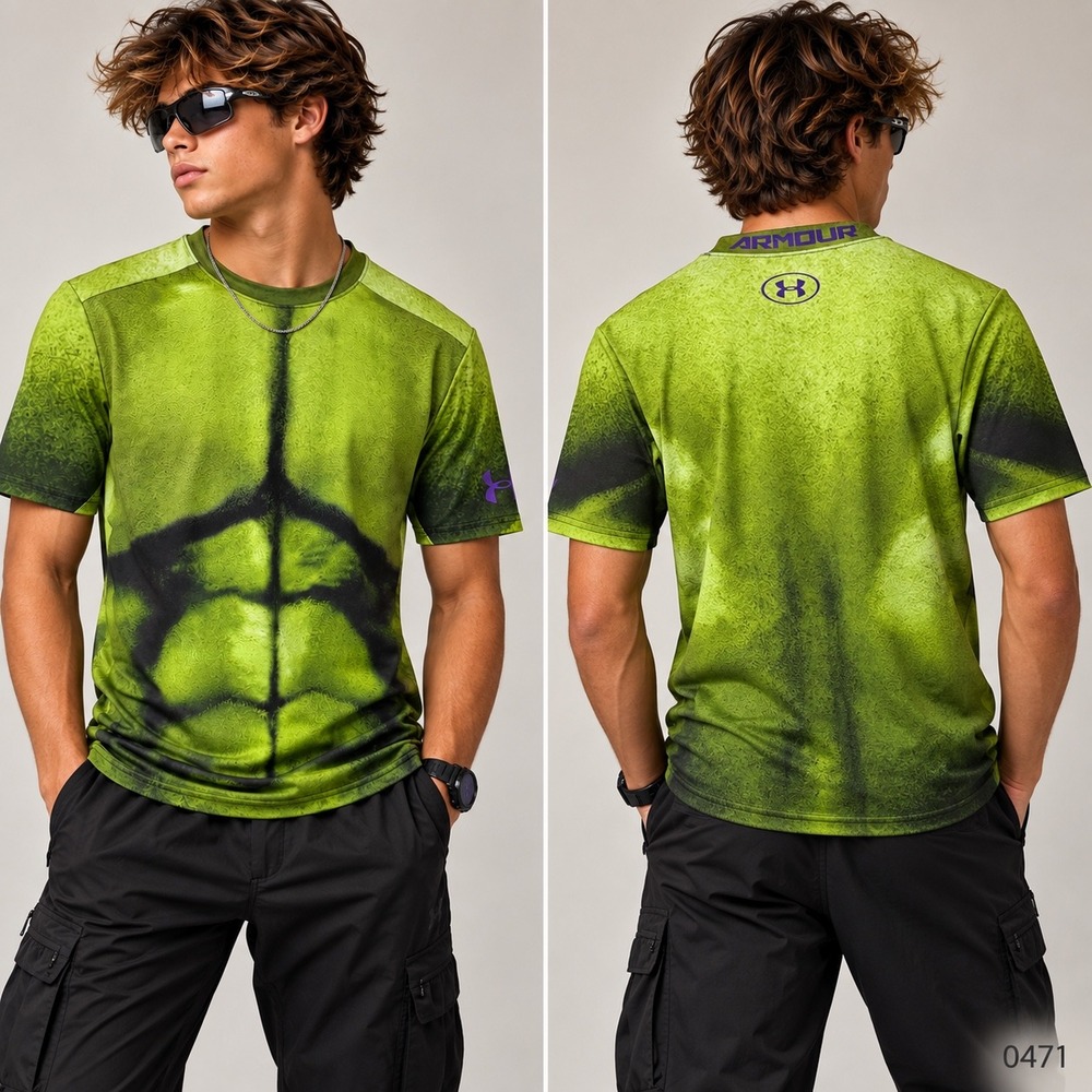 Under Armour Hulk Marvel Avengers Compression Shirt Green Large 0471